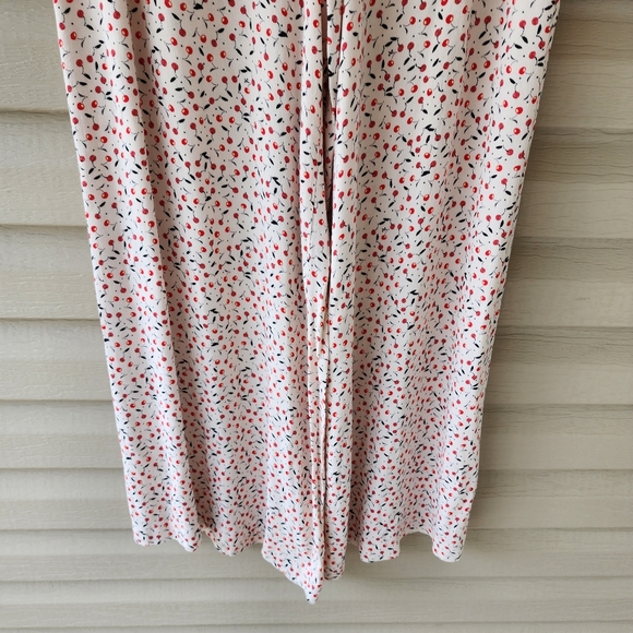 Free People Easy Peasy cherry print wide leg pants size 10 - Picture 5 of 14